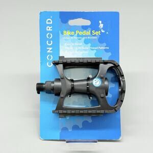 Concord Bikes 1/2" Replacement Platform Black Reflective Bike Bicycle Pedal Set